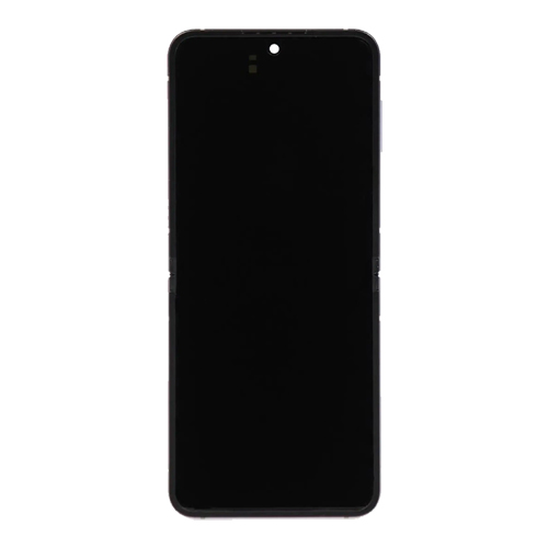 OLED Assembly With Frame Compatible for Samsung Galaxy Z Flip 6 5G (US & International) (Refurbished) – Silver Shadow